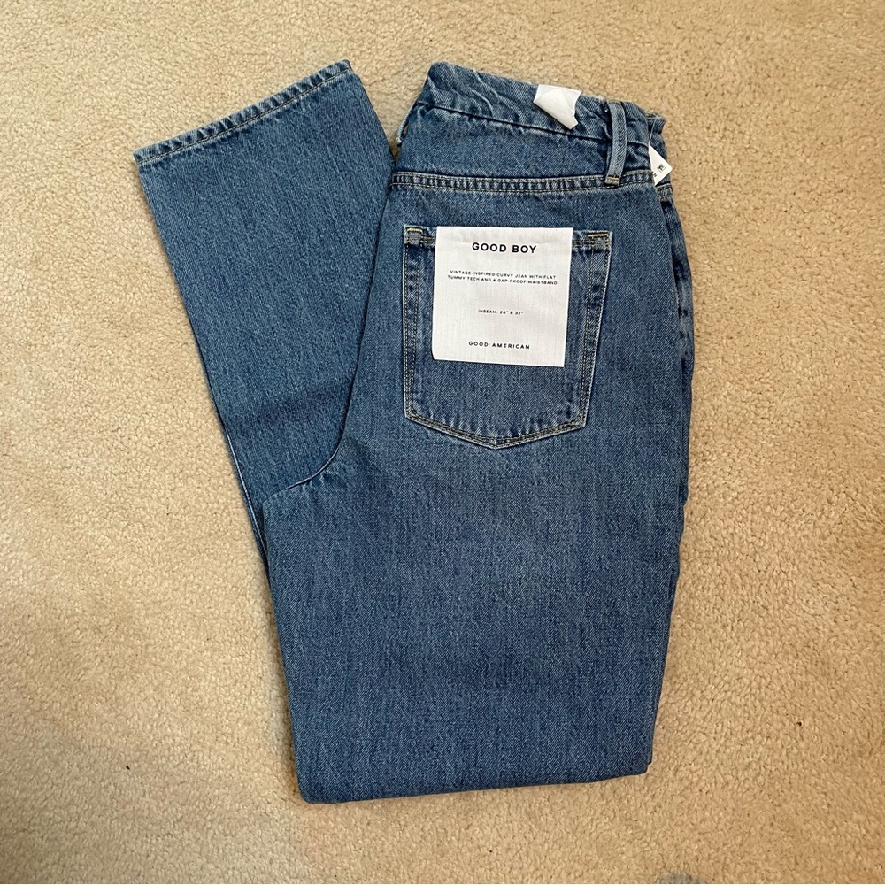 NWT! Good American Women’s Good Boy Boyfriend Straight Leg Jeans - Size 8/29 - Picture 6 of 13